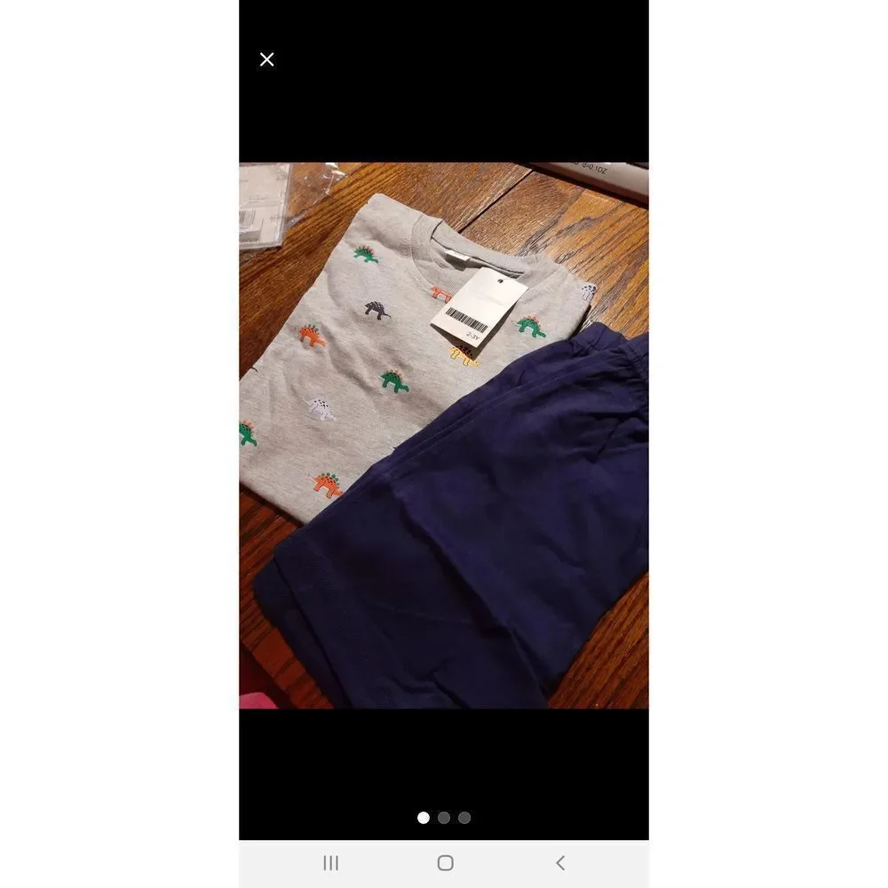 New Boy's Size 2/3T 2PC Dinosaur Shirt and Shorts Set Outfit